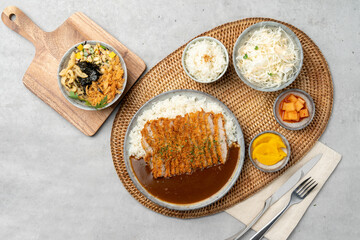 Pork cutlet, donkatsu, mini, udon, cheese cutlet, yumikatsu, tomahawk, katsu, curry, soba, set, Japanese, sauce,