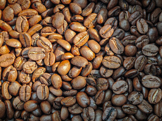 Roasted coffee bean for background
