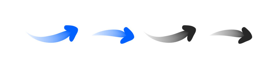 Fototapeta na wymiar Arrows vector set. Arrow pointers transparent effect.
