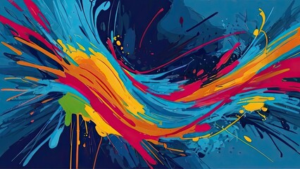colorfull abstract line drawing background 