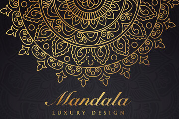 Luxurious decorative pattern background design, retro mandala pattern design