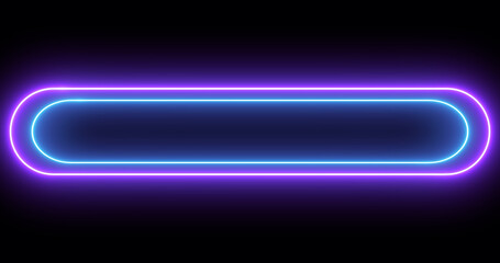 Cool neon blue and purple colored lower third. Animated cool designed neon blue and purple colored lower third for a title, TV news, information call box bars, and news channels.  - obrazy, fototapety, plakaty