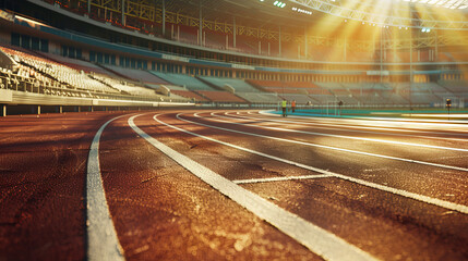 Running track in an arena