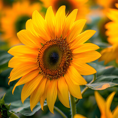 Obraz premium sunflower bright close-up