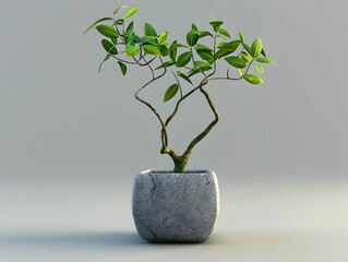 Boundless Botanical A Thriving Plant Growing Beyond Its Ceramic Container Symbolizing Resilience and Limitless Potential