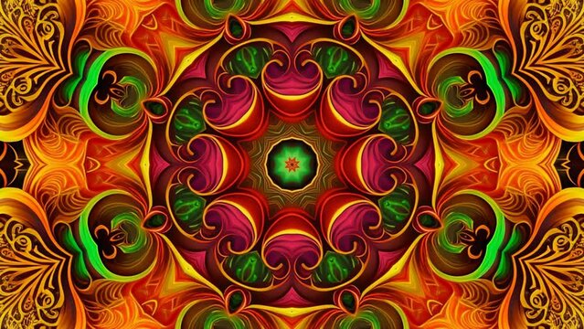 Seamless Kaleidoscope pattern ideal for wall decoration artwork and textile printing and background for your art works.