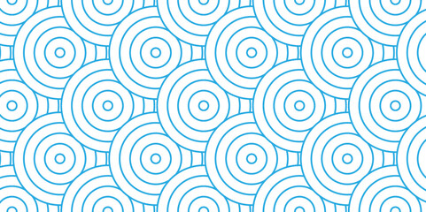 Fototapeta na wymiar Abstract Minimal overlapping diamond geometric waves spiral abstract circle wave line. blue seamless tile stripe geometric create retro square line backdrop pattern background.