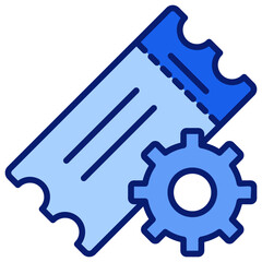 Ticket System blue icon