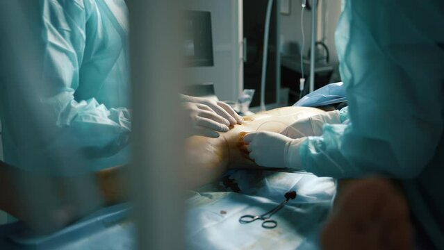Performing vein surgery procedure in a medical clinic