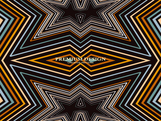 Premium Background with Abstract Colorful Lines pattern. Geometric Digital Art. Retro colorful striped wallpaper.
