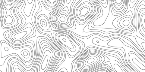 Fototapeta premium Modern Abstract topographic contours 3d map background. White background with topographic wavy pattern design. Black on white contours vector topography stylized height of the lines.