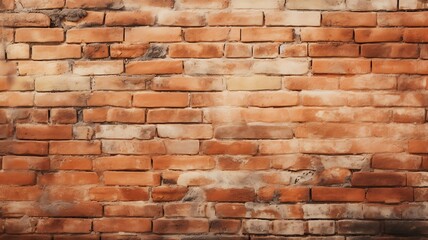 Rustic Radiance: Wide Background Banner with Orange Brick Texture