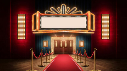 Vintage movie marquee