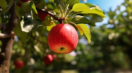 apples on a tree high definition(hd) photographic creative image