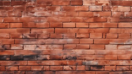 Obraz premium Dimensional Delight: Panoramic Banner Highlighting Red Brick Texture
