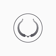 Laurel wreath icon vector flat style illustration