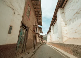 Wandcirkels plexiglas Colonial village in Peru © Galyna Andrushko