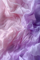 Ethereal Pink and Purple Silk Fabric Waves - Abstract Textile Art Background