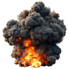 Explosion of black smoke