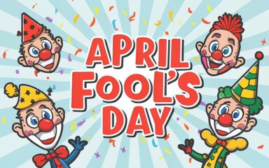 Obraz premium April Fool's Day Greeting Card