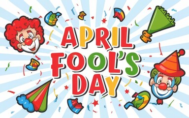 Fototapeta premium April Fool's Day Greeting Card