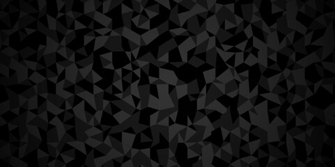 	
Vector geometric seamless technology gray and black triangle background. Abstract digital grid light pattern black Polygon Mosaic triangle Background, business and corporate background.