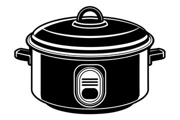 electric-pressure-cooker-with-whit-background-vector 