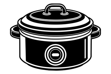 electric-pressure-cooker-with-whit-background-vector 