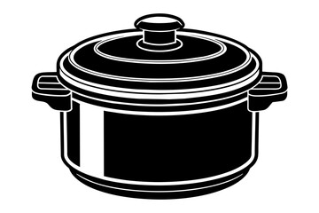 electric-pressure-cooker-with-whit-background-vector 