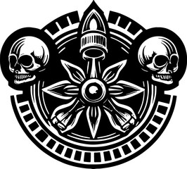 Skull Mechanic Garage Logo Vector Images