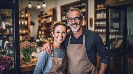 The Smiling Coffee Shop Owners