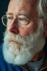 Man With White Beard and Glasses