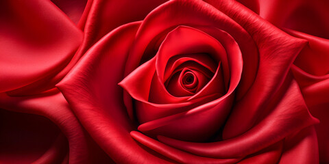 Vibrant Red Rose Close-Up: A Symbol of Romantic Passion