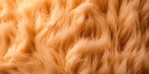 Vibrant Orange Fur Texture Close-Up: Warm, Soft, Fluffy