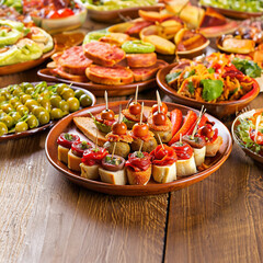 Traditional Spanish tapas snack, appetizer