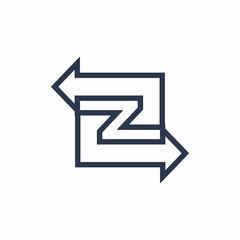 Z Letter Logo concept. Creative Minimal Monochrome Monogram emblem design template. Graphic Alphabet Symbol for Corporate Business Identity. Creative Vector element