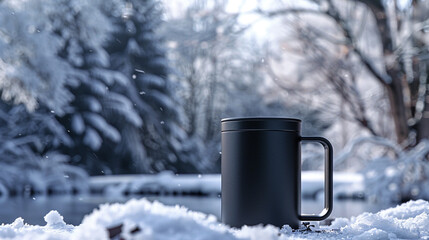 black cofee cup