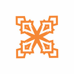 letter x design alphabet logo template	