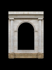 Details, elements of buildings classical architecture. Isolated on a black. Templates for art, design. - 774145182
