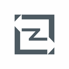 Z Letter Logo concept. Creative Minimal Monochrome Monogram emblem design template. Graphic Alphabet Symbol for Corporate Business Identity. Creative Vector element