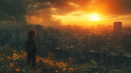 Apocalyptic City Sunset