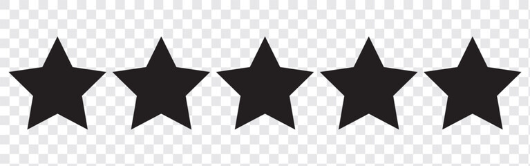 Five stars customer product rating review flat icon for apps and websites. vector illustration. EPS 10