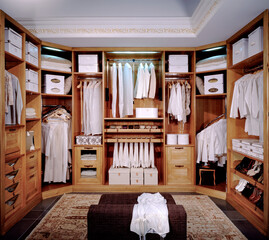 Interior of a walk-in closet