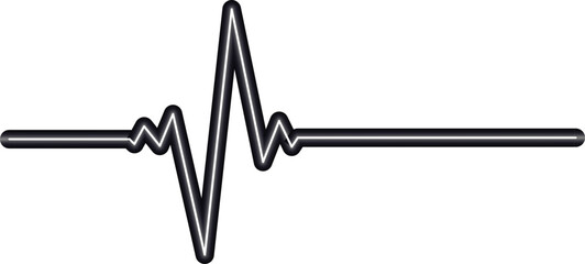 illustration of an background Black and white heartbeat line with the word deadline. - obrazy, fototapety, plakaty