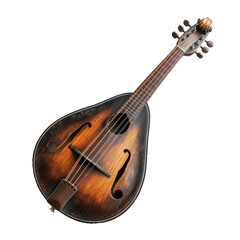 Obraz premium Antique Mandolin Isolated on Transparent Background