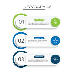Infographic design presentation business infographic template with 3 steps