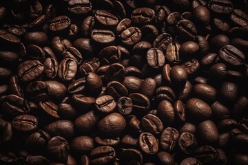 Vintage Coffee Beans Pile Photo Collection - obrazy, fototapety, plakaty