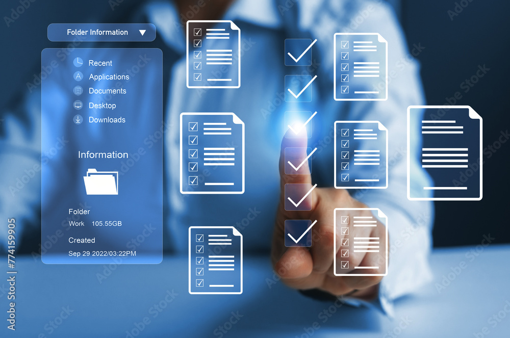 Aufkleber Business productivity checklist and filling survey form online.Fast checklist and clipboard task management.	
