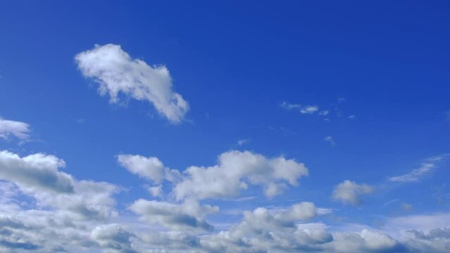 white clouds and blue sky ,time lapse