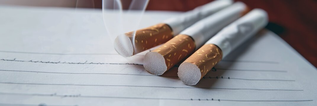 A no smoking pledge form, filled out and signed during a National No Smoking Day campaign